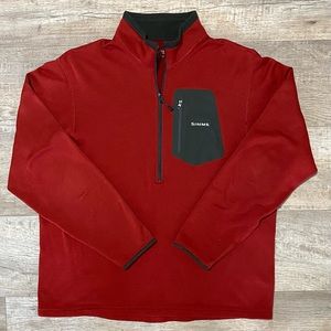 Simms Fishing Red Pullover Sweatshirt